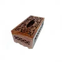 Carved Handmade Tissue Box Made Of Thuya Wood