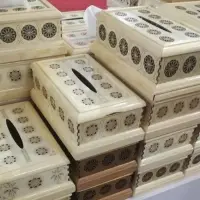 Handmade Tissue Box Made From Decorted Wood