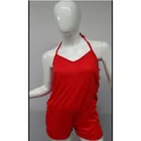 Polyester Knitted Plain Combi Dress