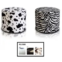 Roller Plush Bean Bag Ottoman