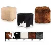 Cube Natural Leather, Sheepskin, cowhide