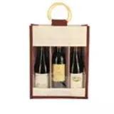 Jute Wine Bags 3 Bottles