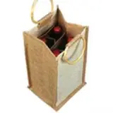 Jute Wine Bags 4 Bottles