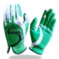 Golf Glove Pattern Mixed Green And White Colors