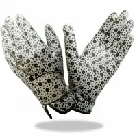 Golf Glove Black Jasmine Pattern
