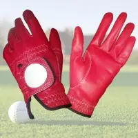 Premium Quality Custom Red Golf Glove
