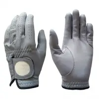 Golf Glove Full Leather Color Grey