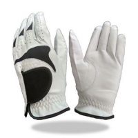 Golf Glove Color White Combined With Black