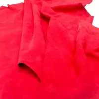 Goat Suede Color Red For Shoes