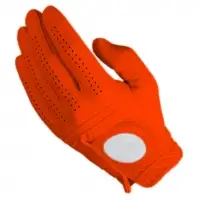 Golf Glove Full Leather Color Orange