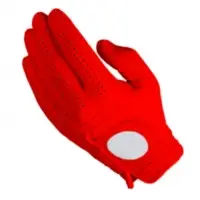 Golf Glove Full Leather Color Red
