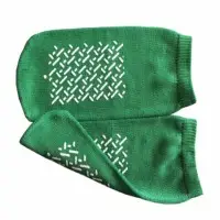 Slipper Socks, Double-Sided, M, Green
