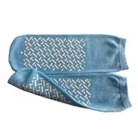 Slipper Socks, Double-Sided, L, Sky Blue