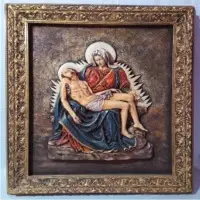 Pieta Wings Statue With Frame