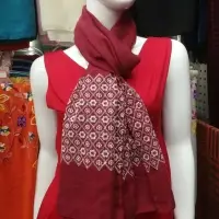 Plain Solid Embroidery Scarves