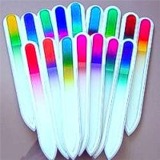 Glass coloured nail files