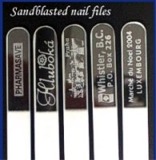 Sandblasted nail file
