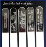 Sandblasted nail file