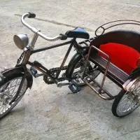Miniature Bicycle Metal Tricycle Model