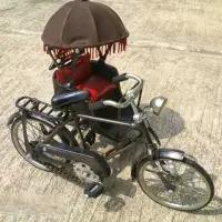 Miniature Bicycle Metal Material Malaka Becak