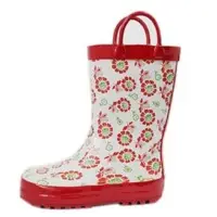 Flat stretch wellies rubber boot