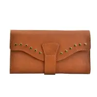 100% Genuine Leather Tan Colored Ladies Wallet