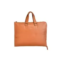 100% Genuine Leather Tan Unisex Laptop Bag