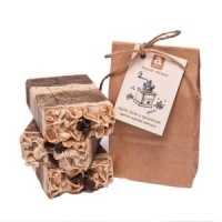 Handmade Cinnamon Soap with Coffee Beans