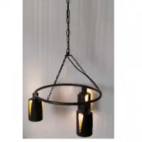Glass/ Iron Pendant