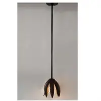 Glass/ Iron/wood Pendant