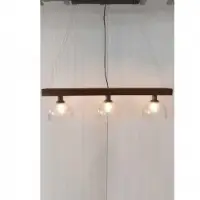 Glass/ Iron/wood Pendant