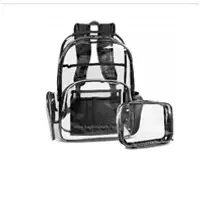 Clear Backpack With Cosmetic Bag