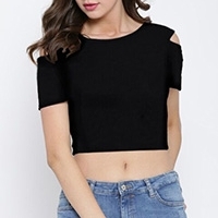 Women's Off Shoulder Crop Top