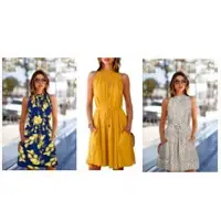 Round Neck Floppy Dress