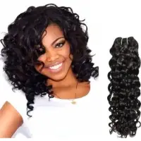 Virgin Remy Weft Hair Deep Curl Extensions