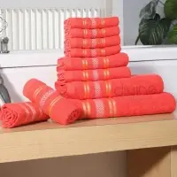 Essence 10pc Towel Set Coral