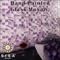 Hand Painted Glass Mosaic Tiles