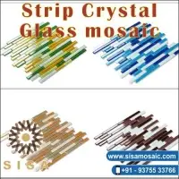 Strip Crystal Glass Mosaic Tiles