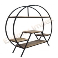 Round Book Self Iron And Wood