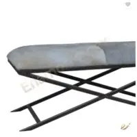 Iron And Leather Stool