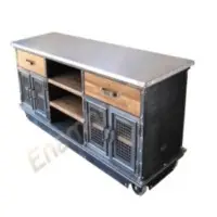 Antique Side Board Industrial Console