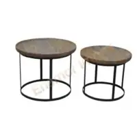 Iron And Wood Coffee Table