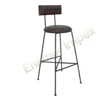Bar Stool With Iron Frame