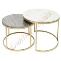 Iron And Stone Coffee Table