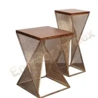 Wooden And Iron Fancy Stool