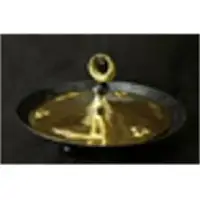 Embroidered golden cintemani plate