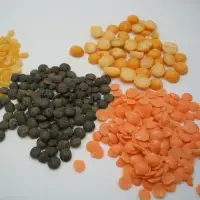 Red, Green and Yellow Lentils
