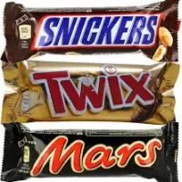Kinder Joy , Snickers, Mars, Bounty Twix