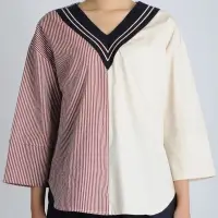 Half Stripe Detail Shirt