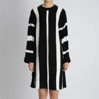 Wide Stripe Knit Dress